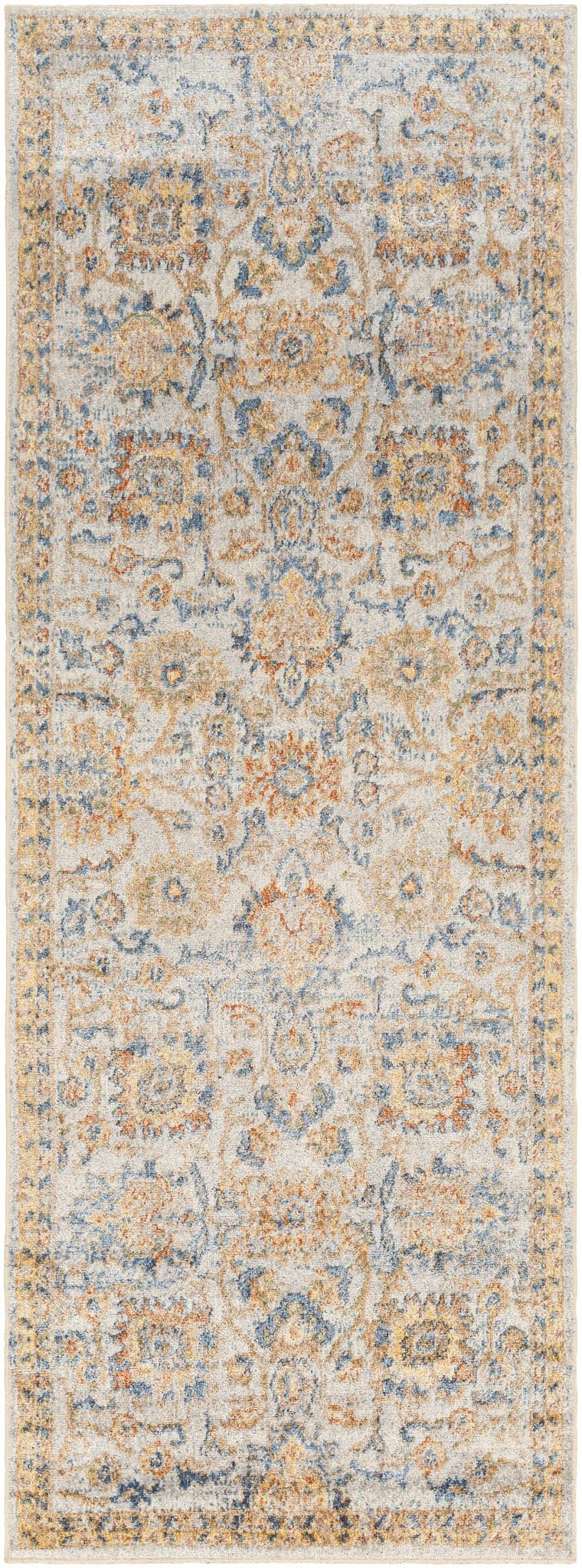 Dion Traditional Style Beige And Gray Washable Area Rug - The Rug Decor