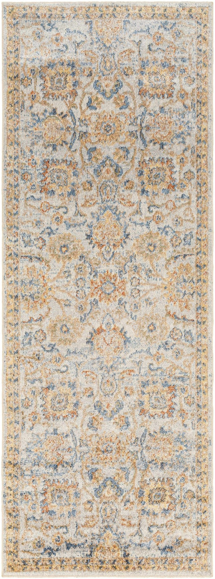 Dion Traditional Style Beige And Gray Washable Area Rug - The Rug Decor