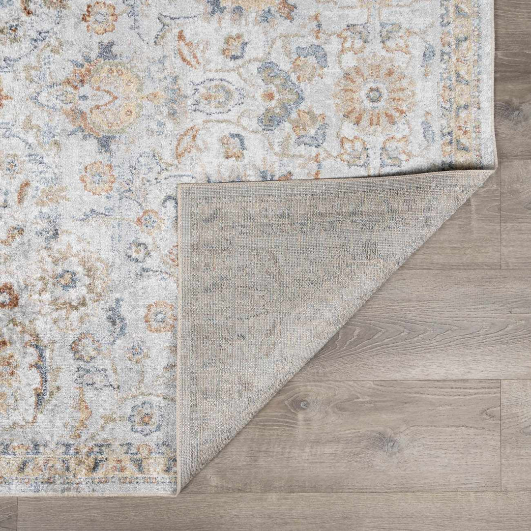 Dion Traditional Style Beige And Gray Washable Area Rug - The Rug Decor