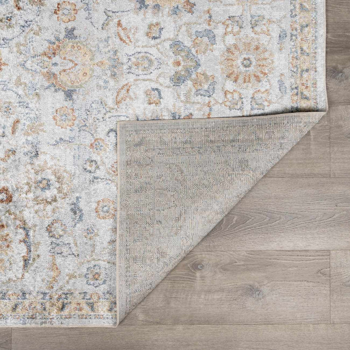 Dion Traditional Style Beige And Gray Washable Area Rug - The Rug Decor