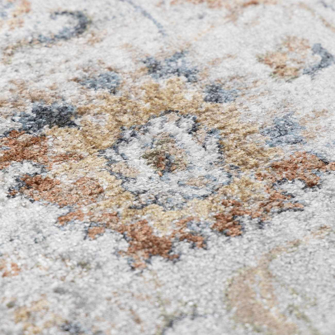 Dion Traditional Style Beige And Gray Washable Area Rug - The Rug Decor