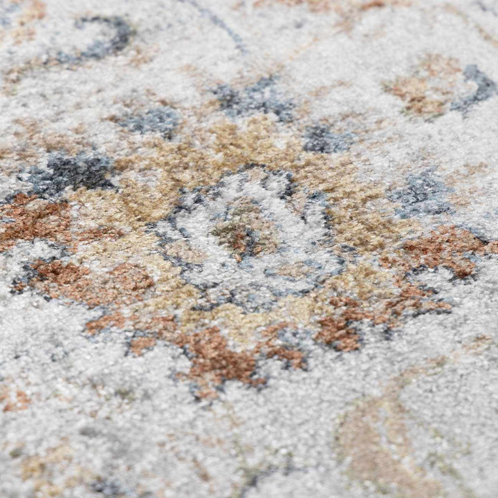 Dion Traditional Style Beige And Gray Washable Area Rug - The Rug Decor