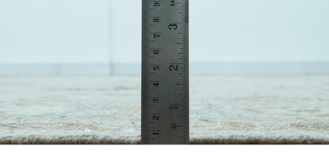 Distressed and Blue Silver Hand Knotted Traditional Wool Area Rug - The Rug Decor