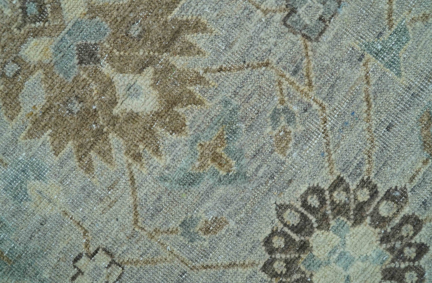 Distressed and Blue Silver Hand Knotted Traditional Wool Area Rug - The Rug Decor