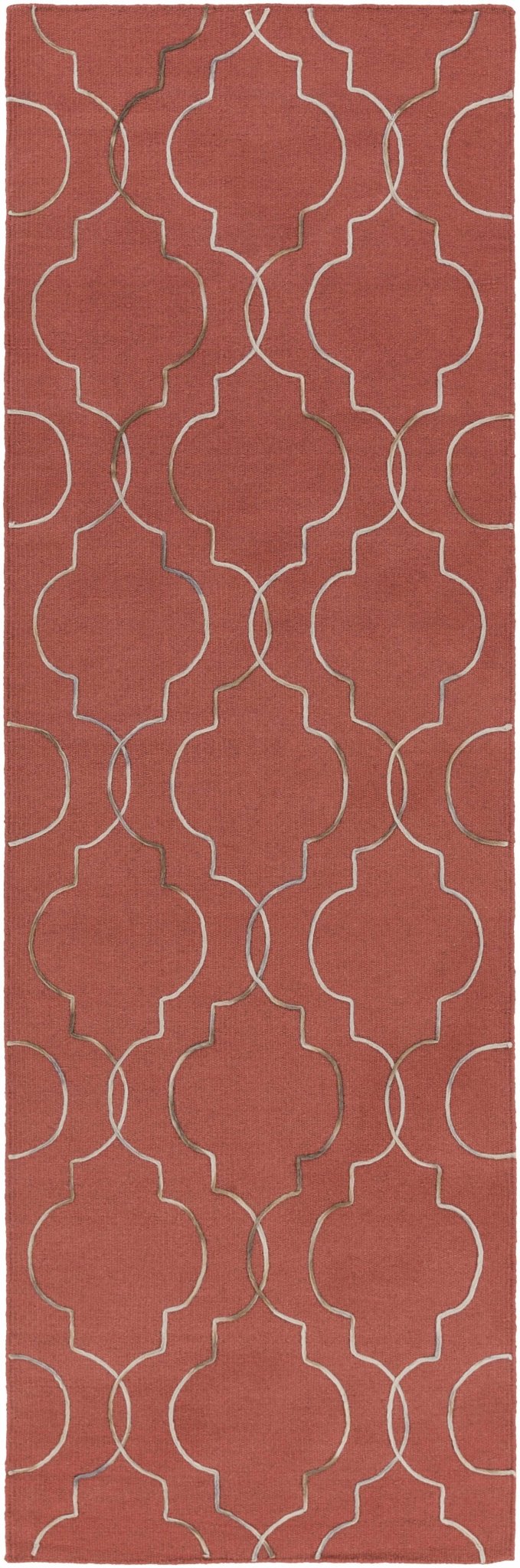 Dittmer Modern Style Rust And Beige Area Rug - The Rug Decor