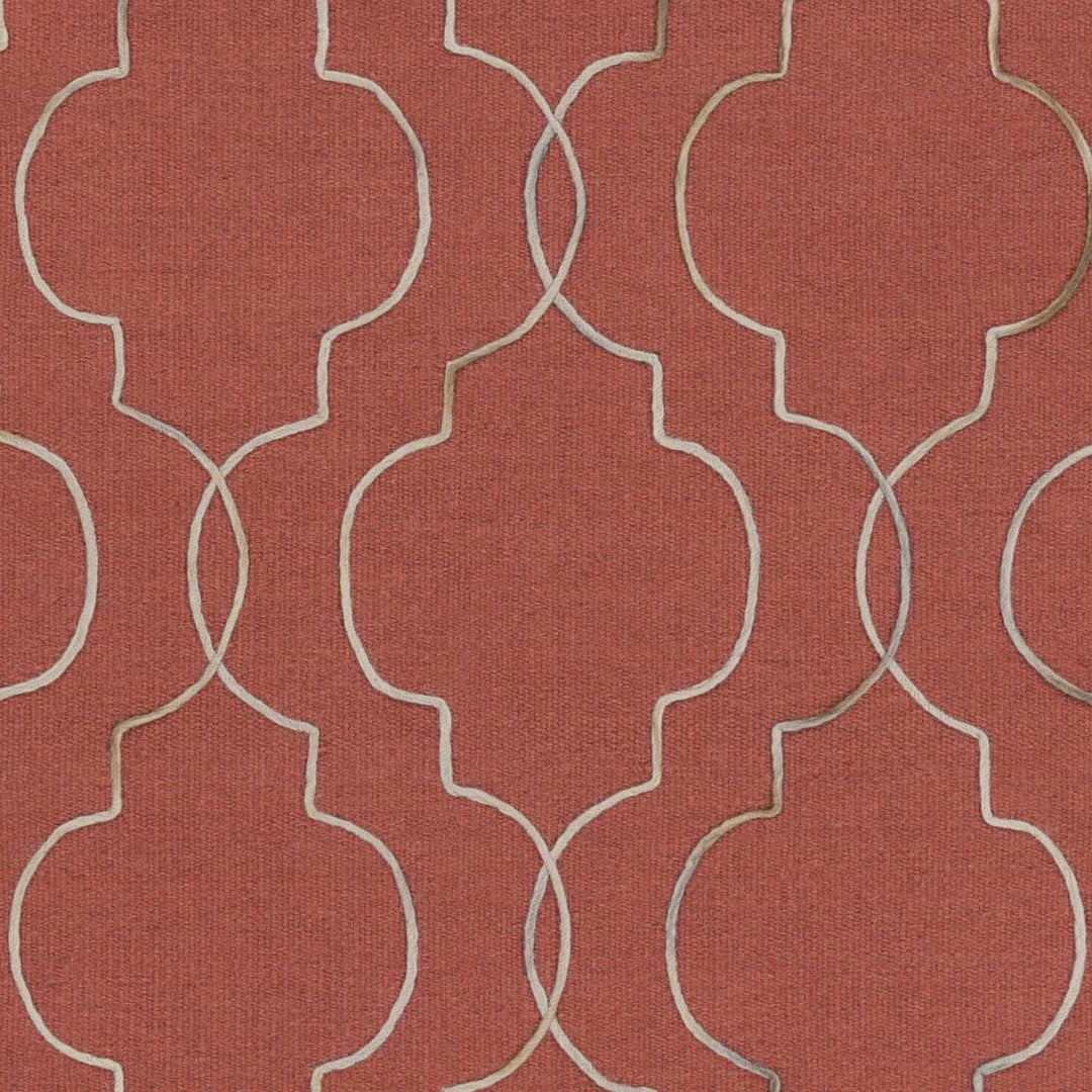 Dittmer Modern Style Rust And Beige Area Rug - The Rug Decor