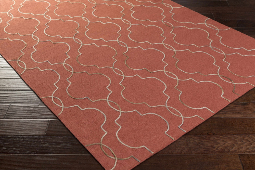 Dittmer Modern Style Rust And Beige Area Rug - The Rug Decor