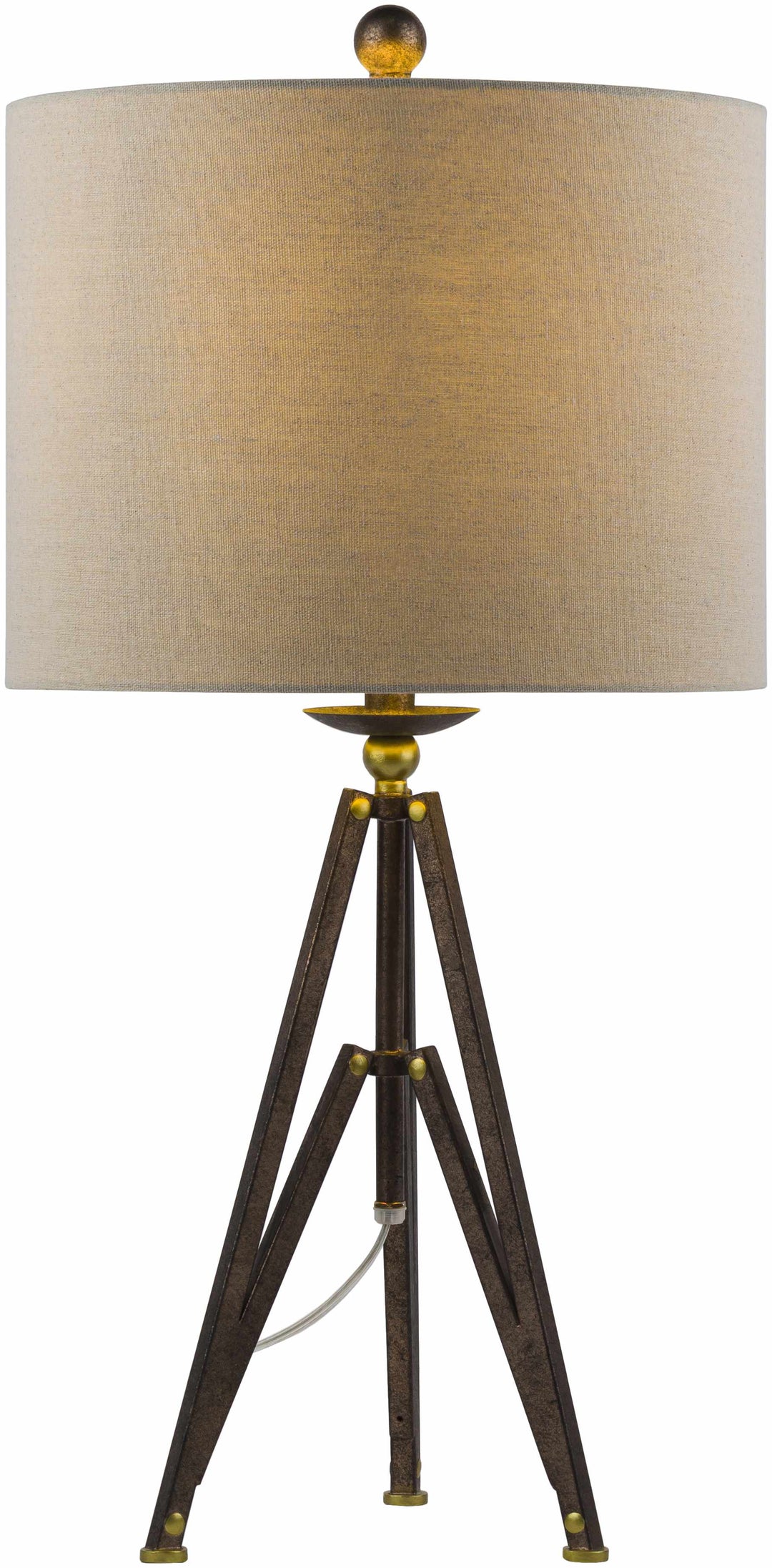 Melita Traditional Table Lamp – Bronze Iron Base & Linen Shade