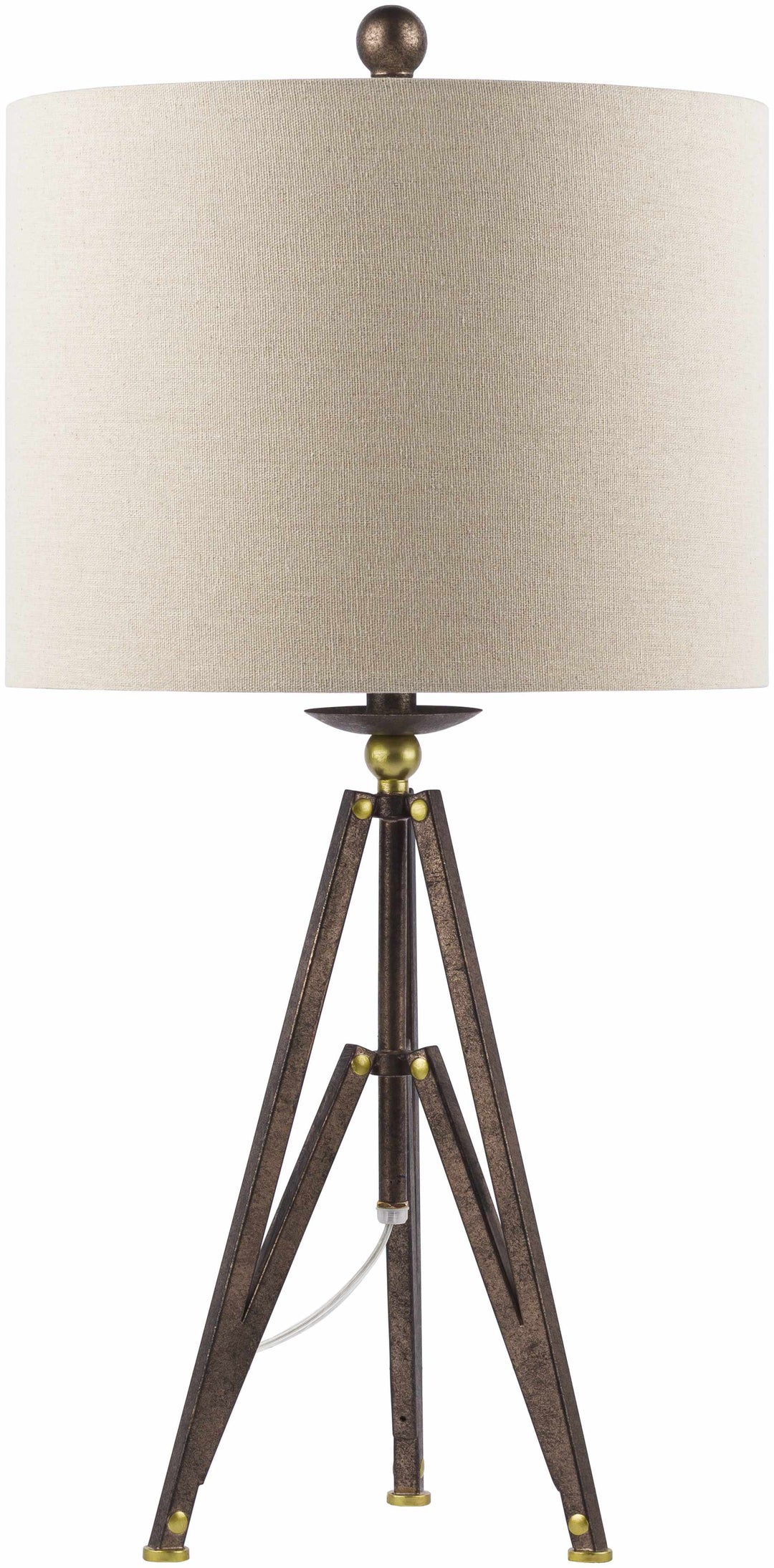 Melita Traditional Table Lamp – Bronze Iron Base & Linen Shade