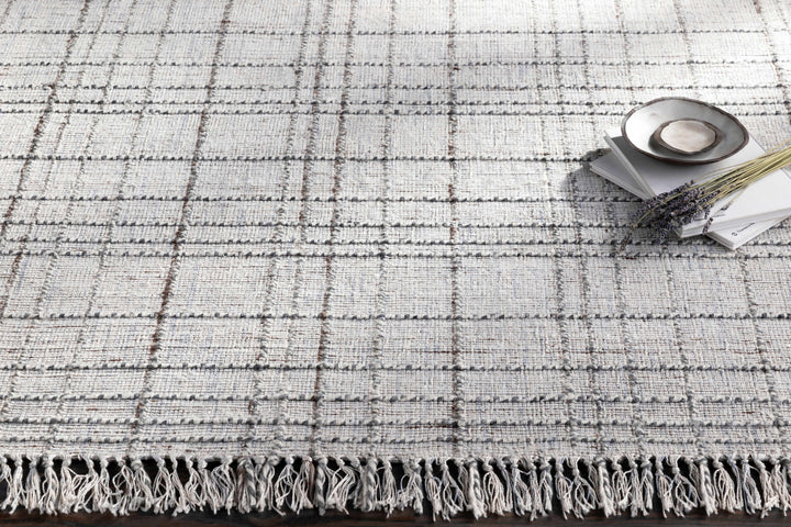 Delanco Modern Style Gray Hand Loom Area Rug