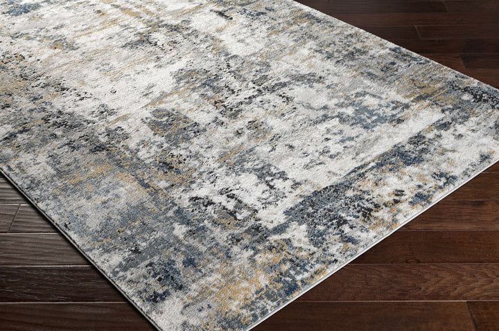 Delph Gray And Blue Modern Abstract Design Area Rug