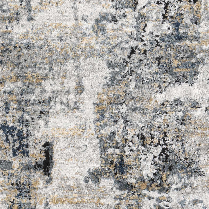 Delph Gray And Blue Modern Abstract Design Area Rug