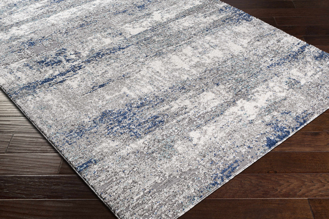 Diamond Gray And Blue Modern Abstract Design Area Rug