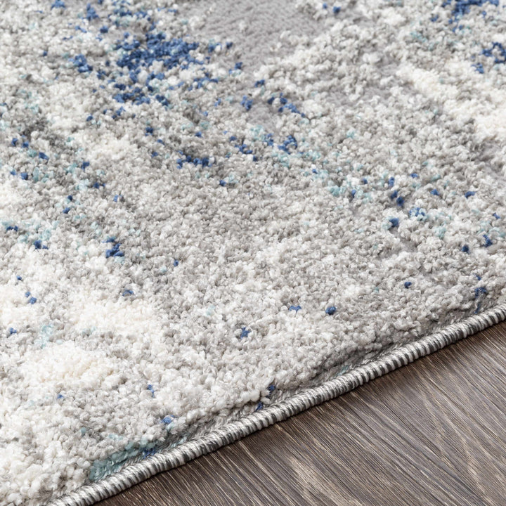 Diamond Gray And Blue Modern Abstract Design Area Rug