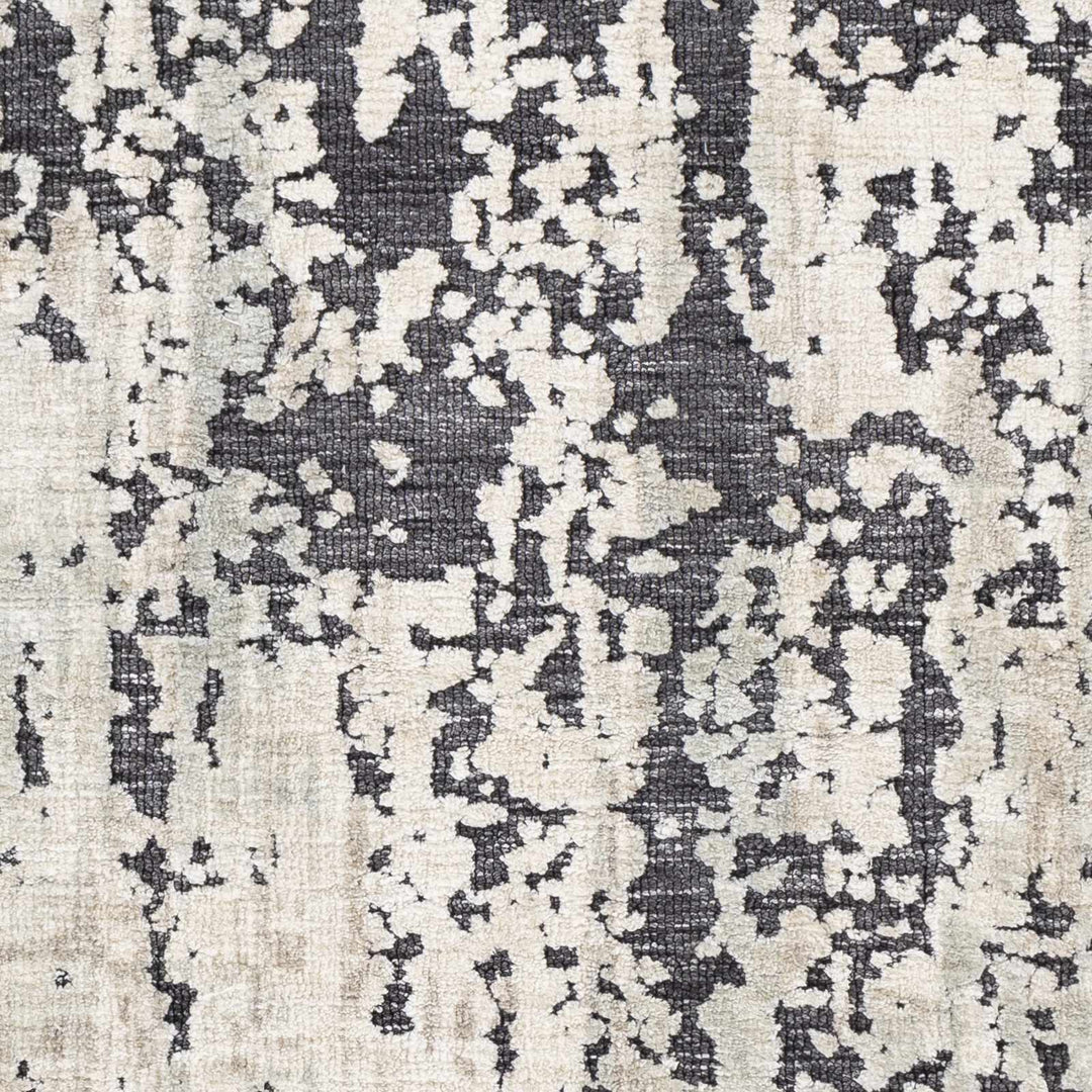 Dundry Ivory And Charcoal Modern Abstract Design Hand Woven Area Rug