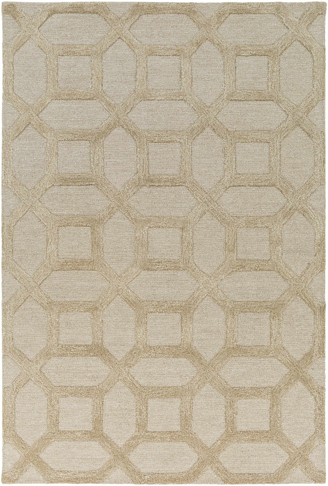 Dodgertown Contemporary Geometrical Beige Area Rug - The Rug Decor