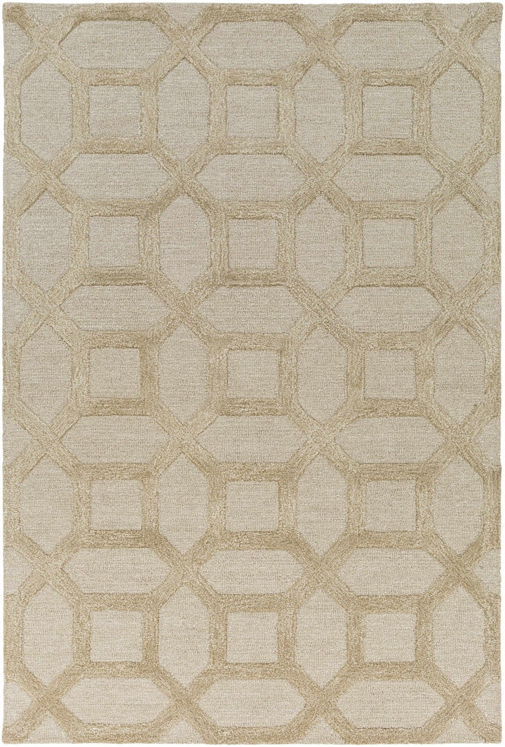 Dodgertown Contemporary Geometrical Beige Area Rug - The Rug Decor