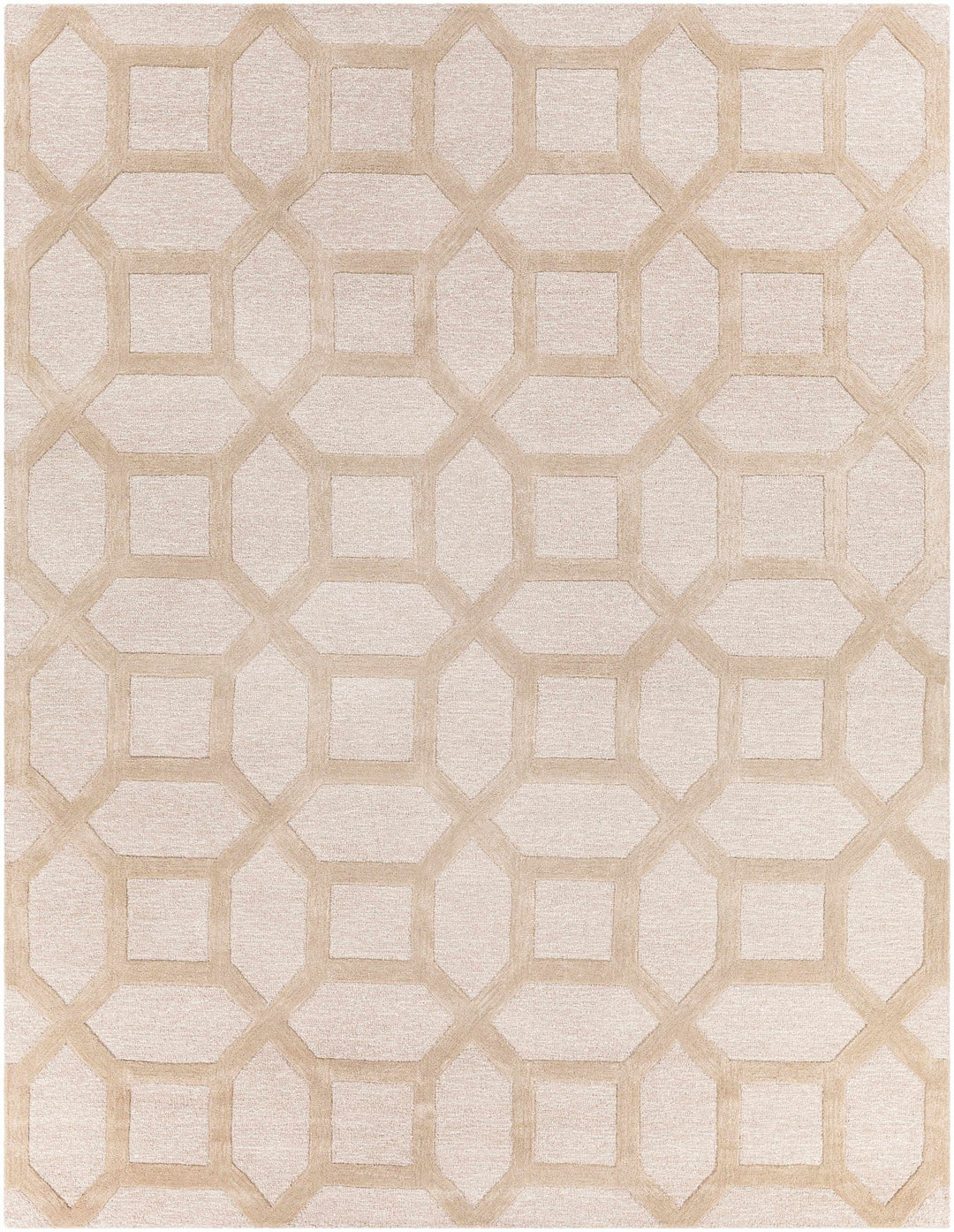 Dodgertown Contemporary Geometrical Beige Area Rug - The Rug Decor