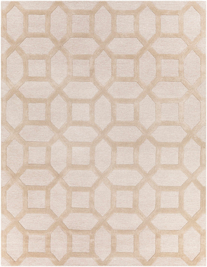 Dodgertown Contemporary Geometrical Beige Area Rug - The Rug Decor