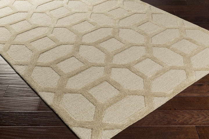 Dodgertown Contemporary Geometrical Beige Area Rug - The Rug Decor