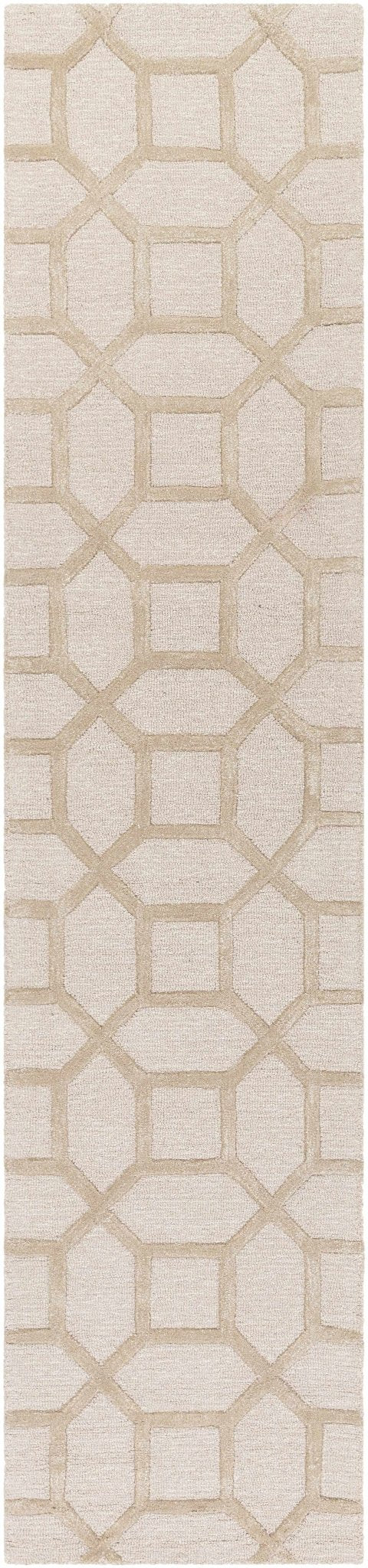 Dodgertown Contemporary Geometrical Beige Area Rug - The Rug Decor