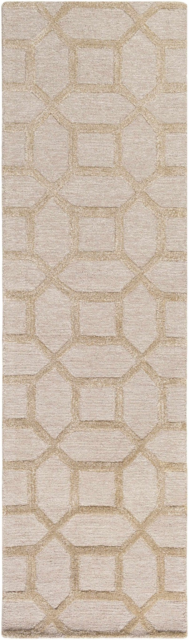 Dodgertown Contemporary Geometrical Beige Area Rug - The Rug Decor