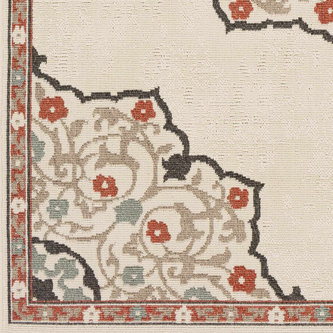 Dolomite Traditional Style Beige and Rust Outdoor Area Rug