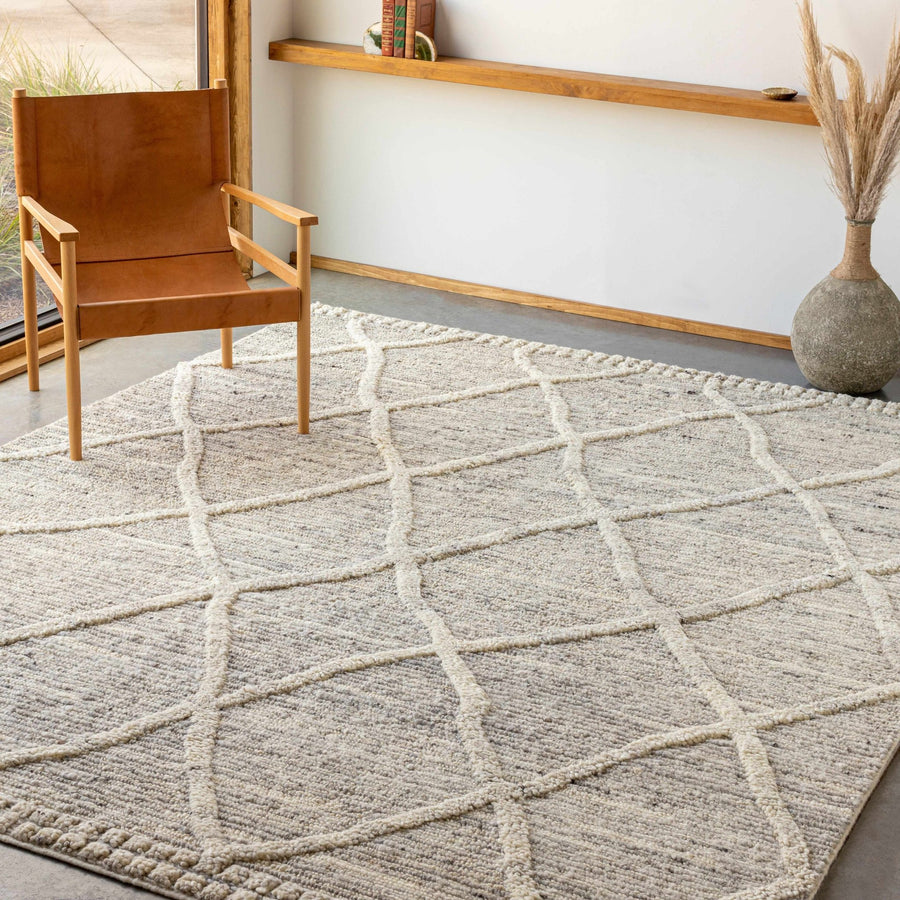 Donsol Contemporary Geometrical Beige And Gray Rug - The Rug Decor