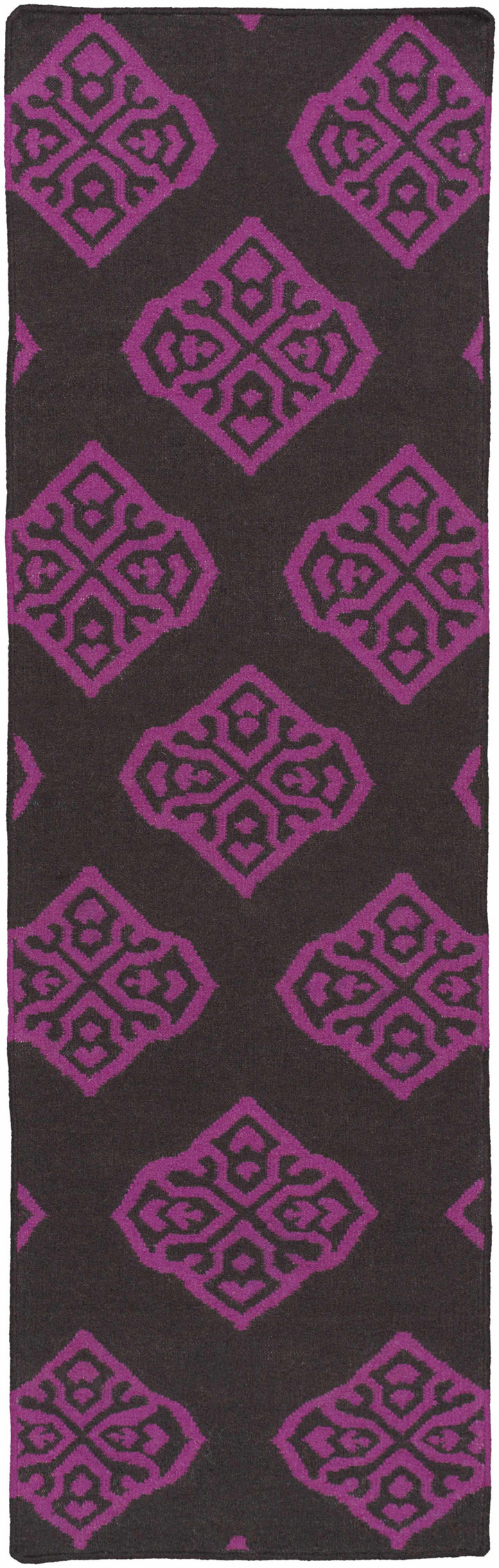 Doran Contemporary Style Brown And Pink Wool Area Rug