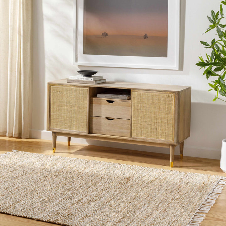 Doris Camel Modern Hand Woven Cotton Rug - The Rug Decor