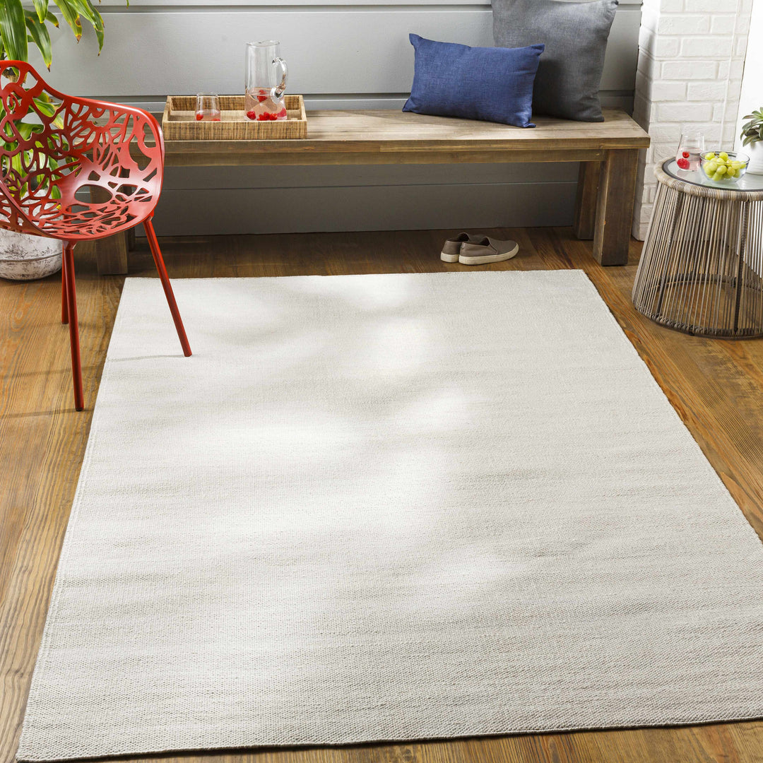 Dormansland Ivory Modern Style  Hand Woven Area Rug