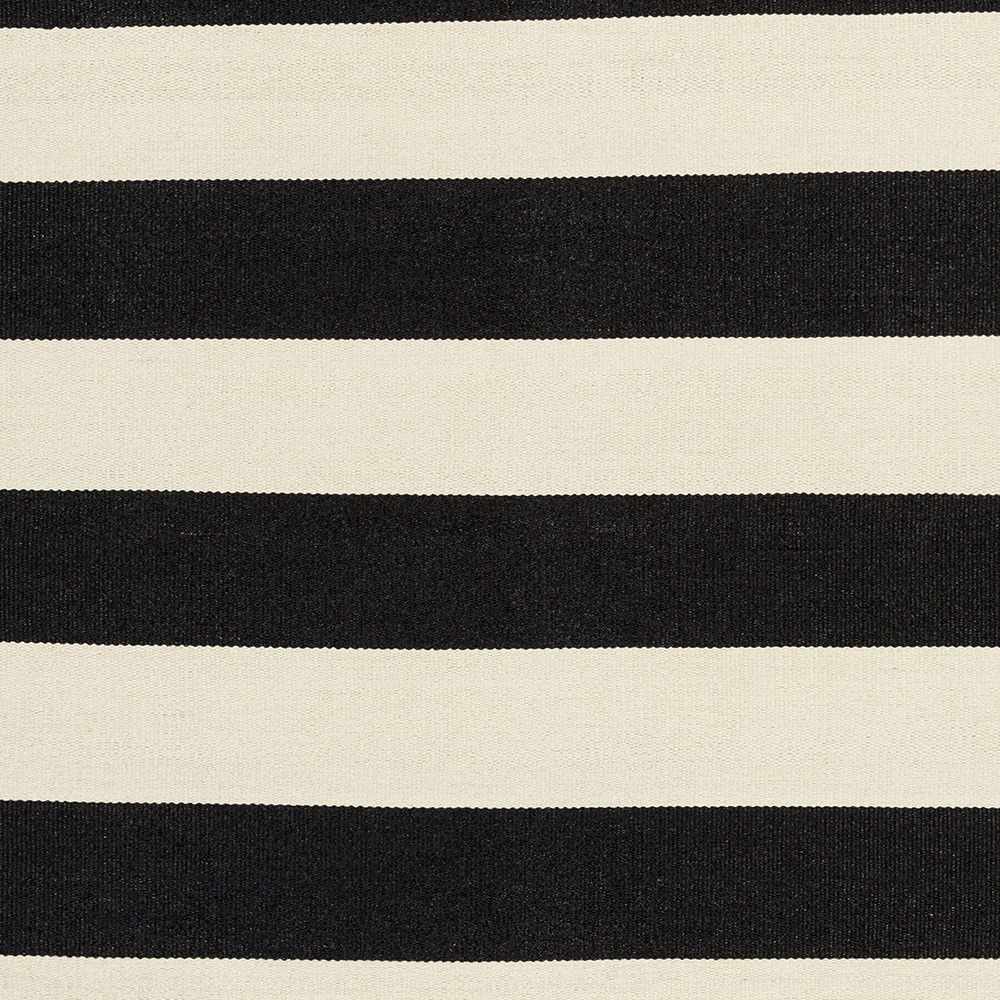 Douds Modern Stripe Design Black And Ivory Area Rug - The Rug Decor