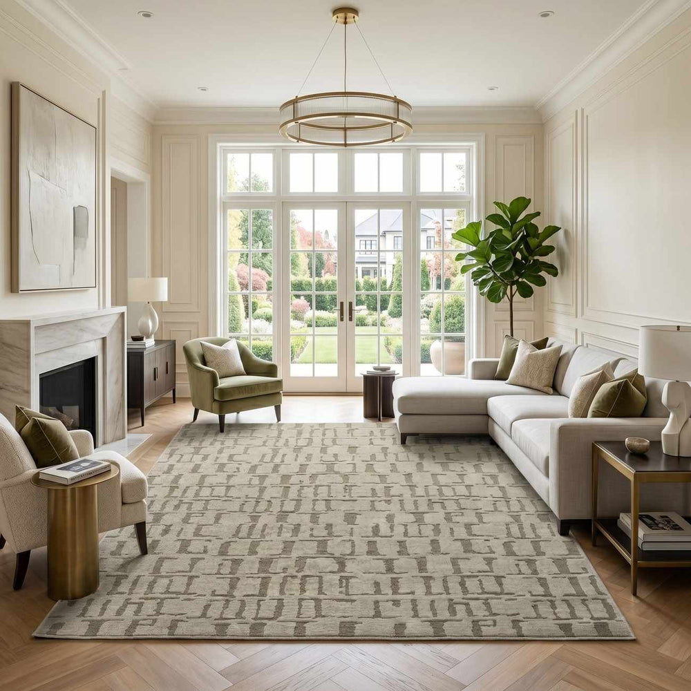 Dragan Green Contemporary Style Washable Area Rug - The Rug Decor
