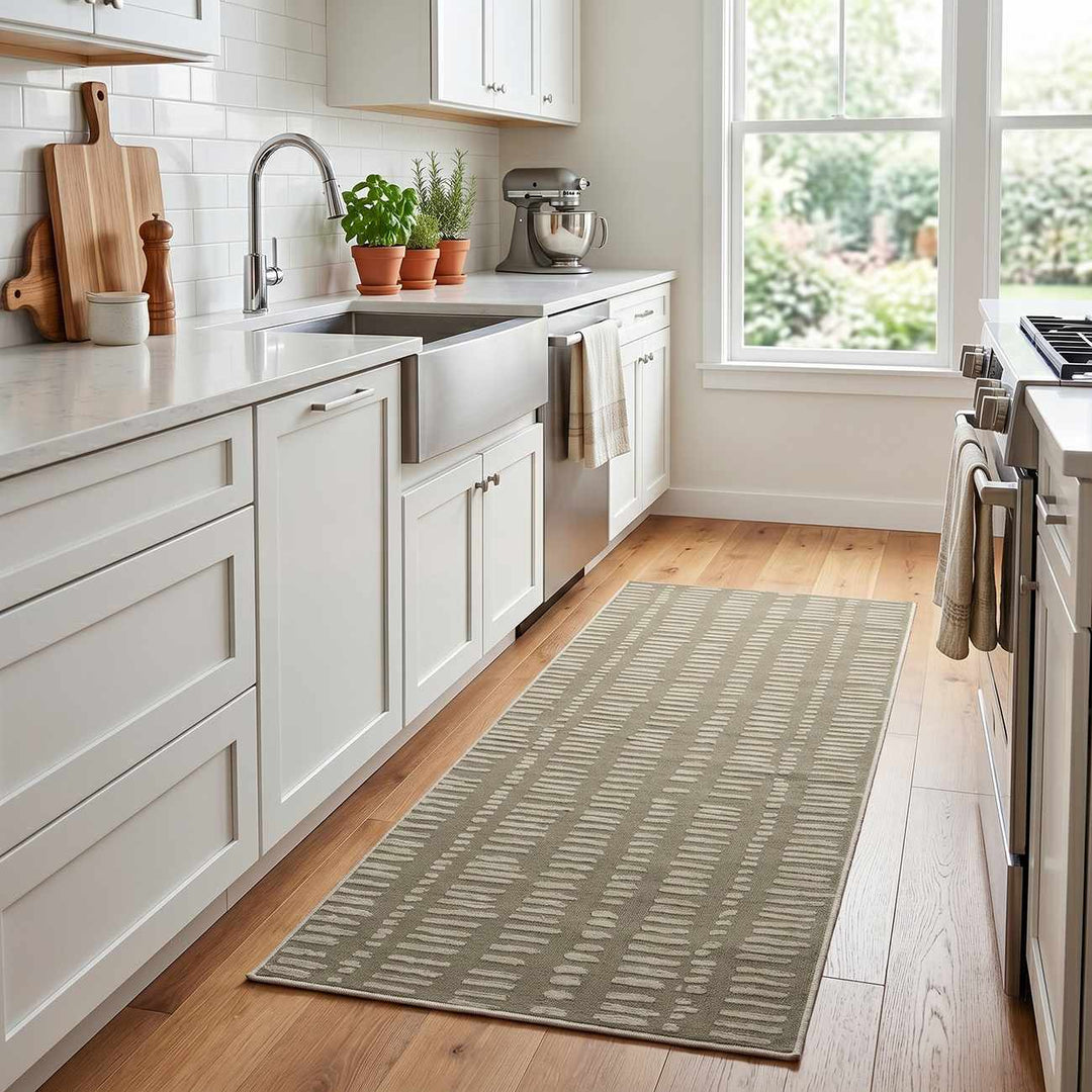 Dragan Modern Style Green Washable Area Rug - The Rug Decor