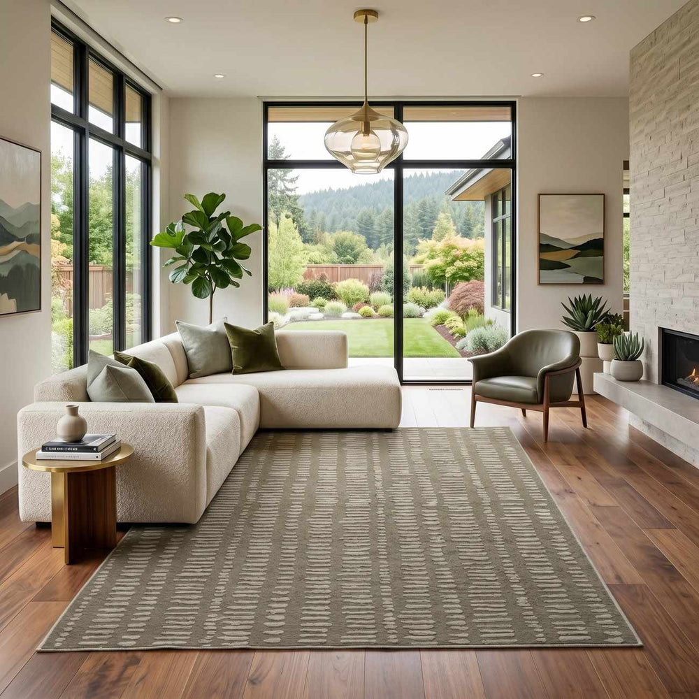 Dragan Modern Style Green Washable Area Rug - The Rug Decor