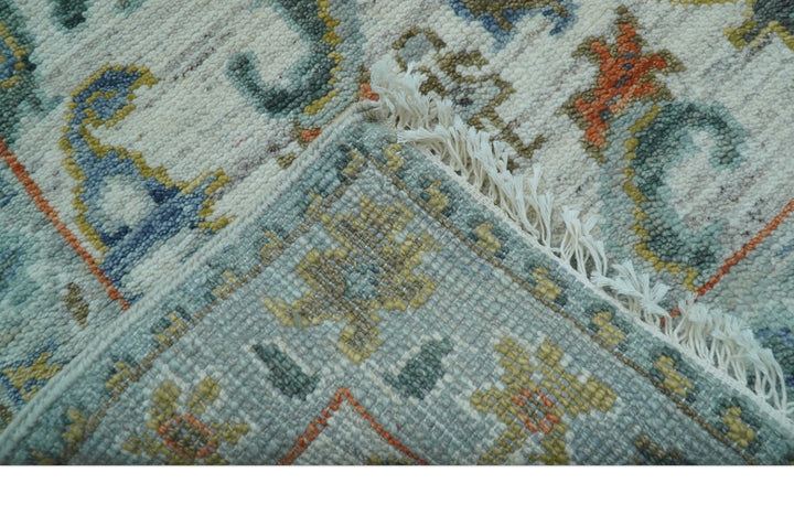 Dragon Custom Made Traditional Design Gray And Ivory Hand Knotted Wool Rug - The Rug Decor