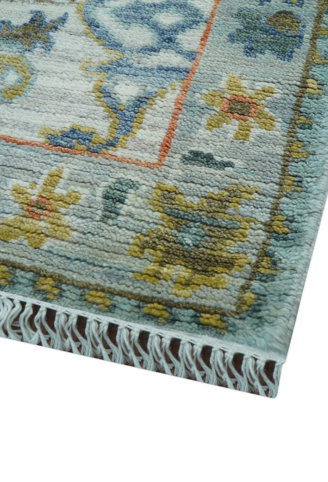 Dragon Custom Made Traditional Design Gray And Ivory Hand Knotted Wool Rug - The Rug Decor