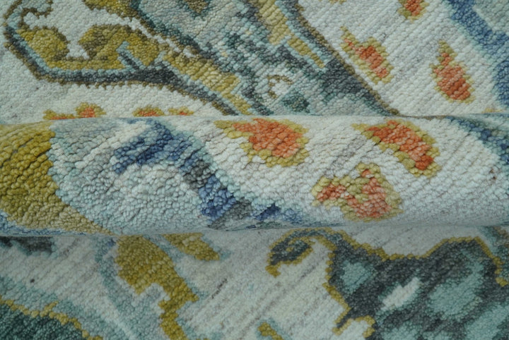 Dragon Custom Made Traditional Design Gray And Ivory Hand Knotted Wool Rug - The Rug Decor