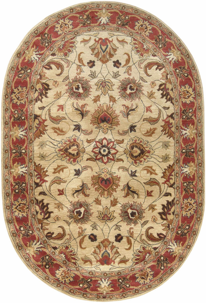 Dresher Traditional Style Brown & Rust Hand Tufted Wool Rug - The Rug Decor