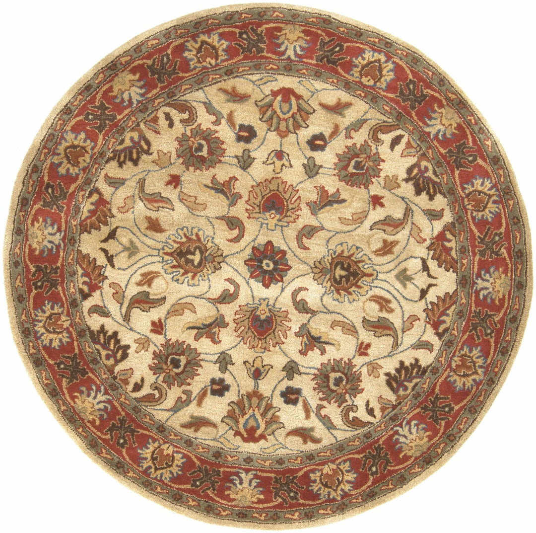 Dresher Traditional Style Brown & Rust Hand Tufted Wool Rug - The Rug Decor