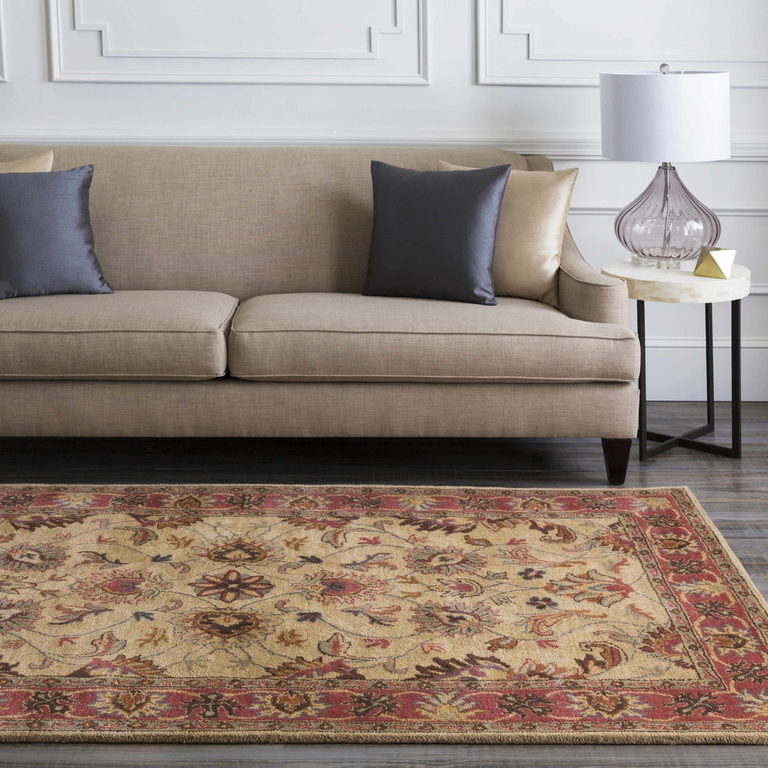 Dresher Traditional Style Brown & Rust Hand Tufted Wool Rug - The Rug Decor