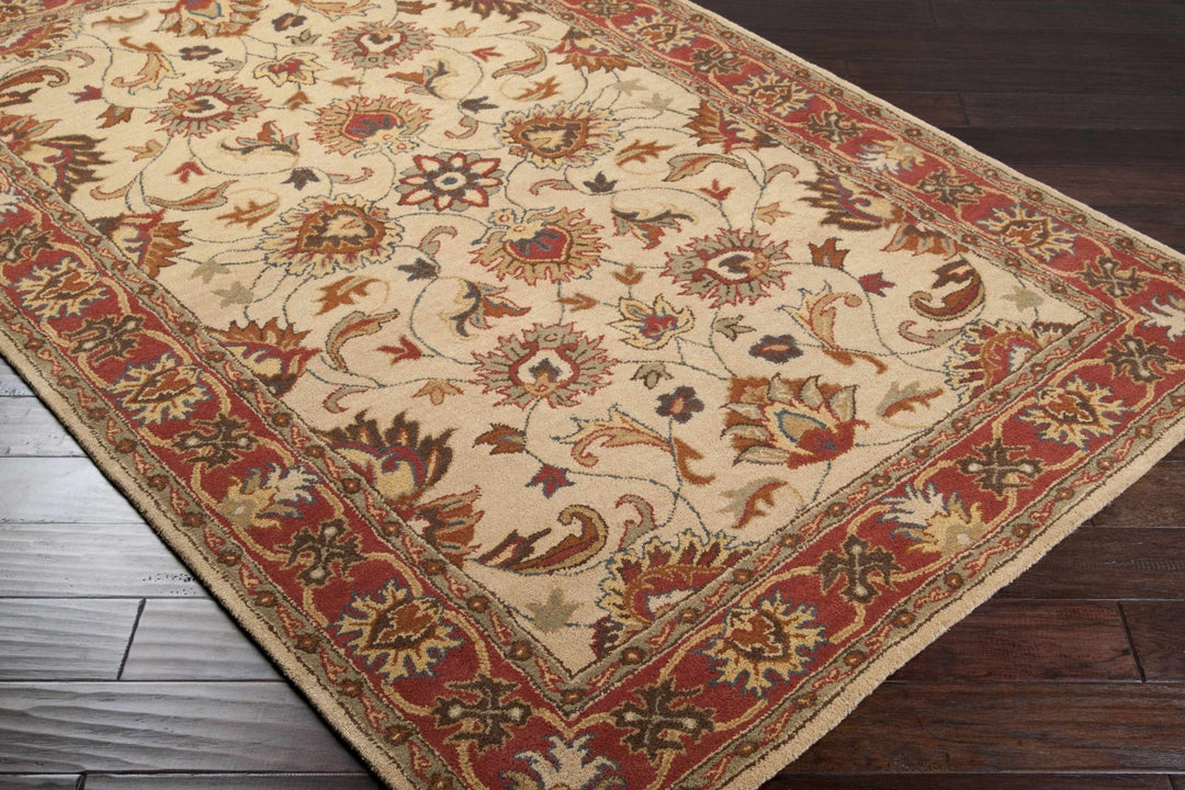Dresher Traditional Style Brown & Rust Hand Tufted Wool Rug - The Rug Decor