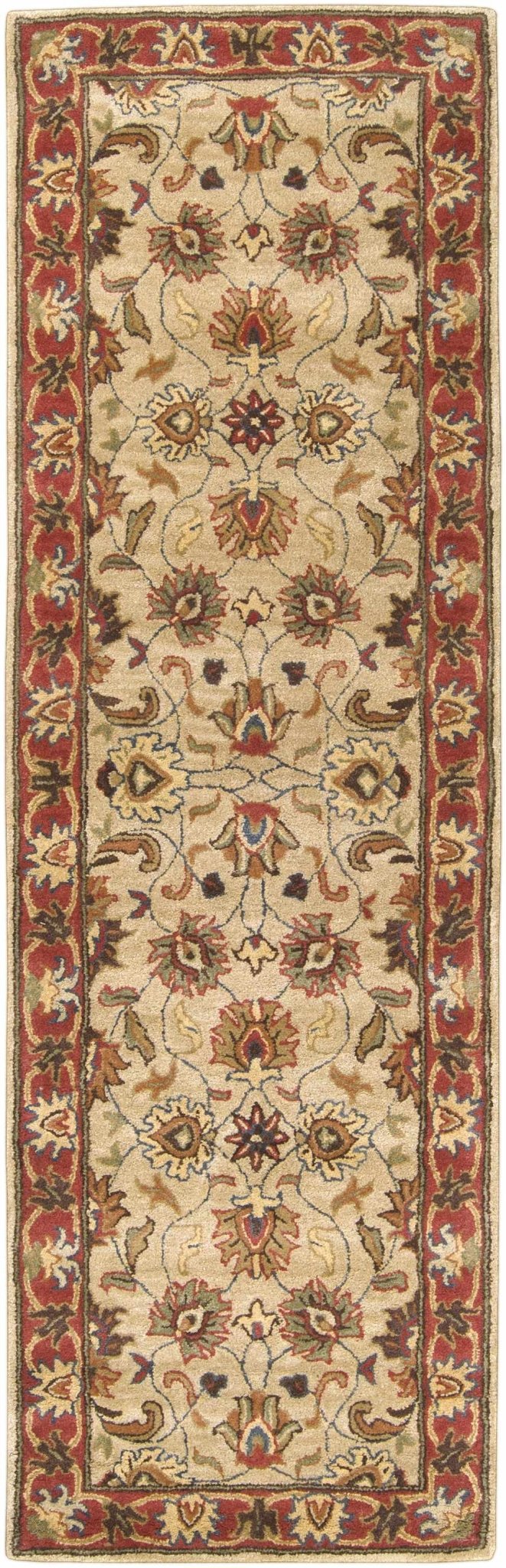 Dresher Traditional Style Brown & Rust Hand Tufted Wool Rug - The Rug Decor