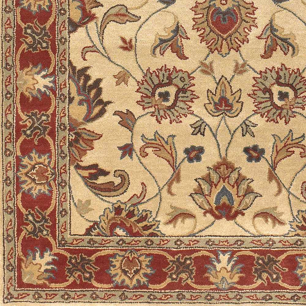 Dresher Traditional Style Brown & Rust Hand Tufted Wool Rug - The Rug Decor