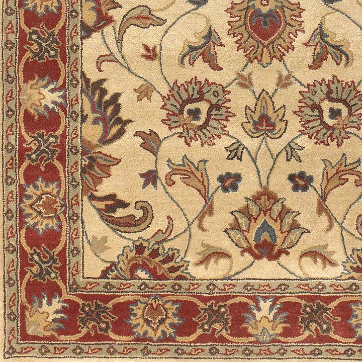 Dresher Traditional Style Brown & Rust Hand Tufted Wool Rug - The Rug Decor