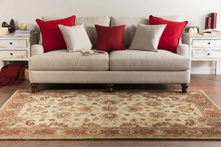 Dresher Traditional Style Brown & Rust Hand Tufted Wool Rug - The Rug Decor