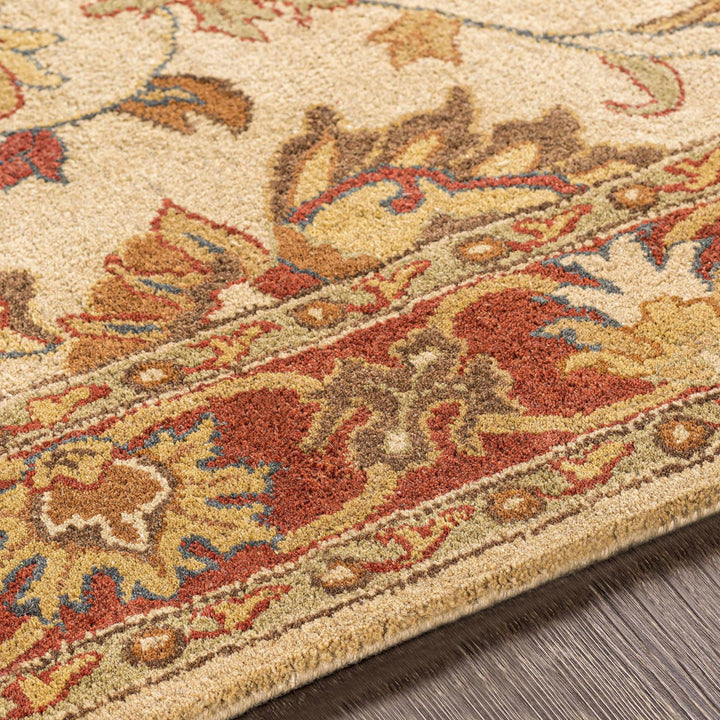 Dresher Traditional Style Brown & Rust Hand Tufted Wool Rug - The Rug Decor