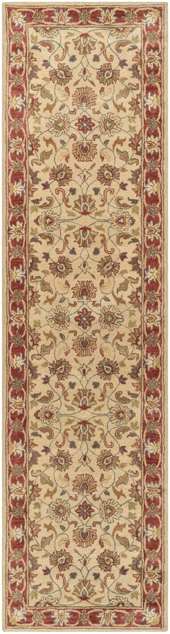 Dresher Traditional Style Brown & Rust Hand Tufted Wool Rug - The Rug Decor