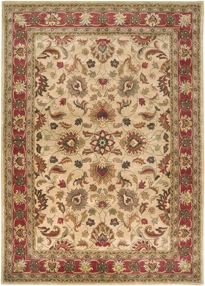 Dresher Traditional Style Brown & Rust Hand Tufted Wool Rug - The Rug Decor