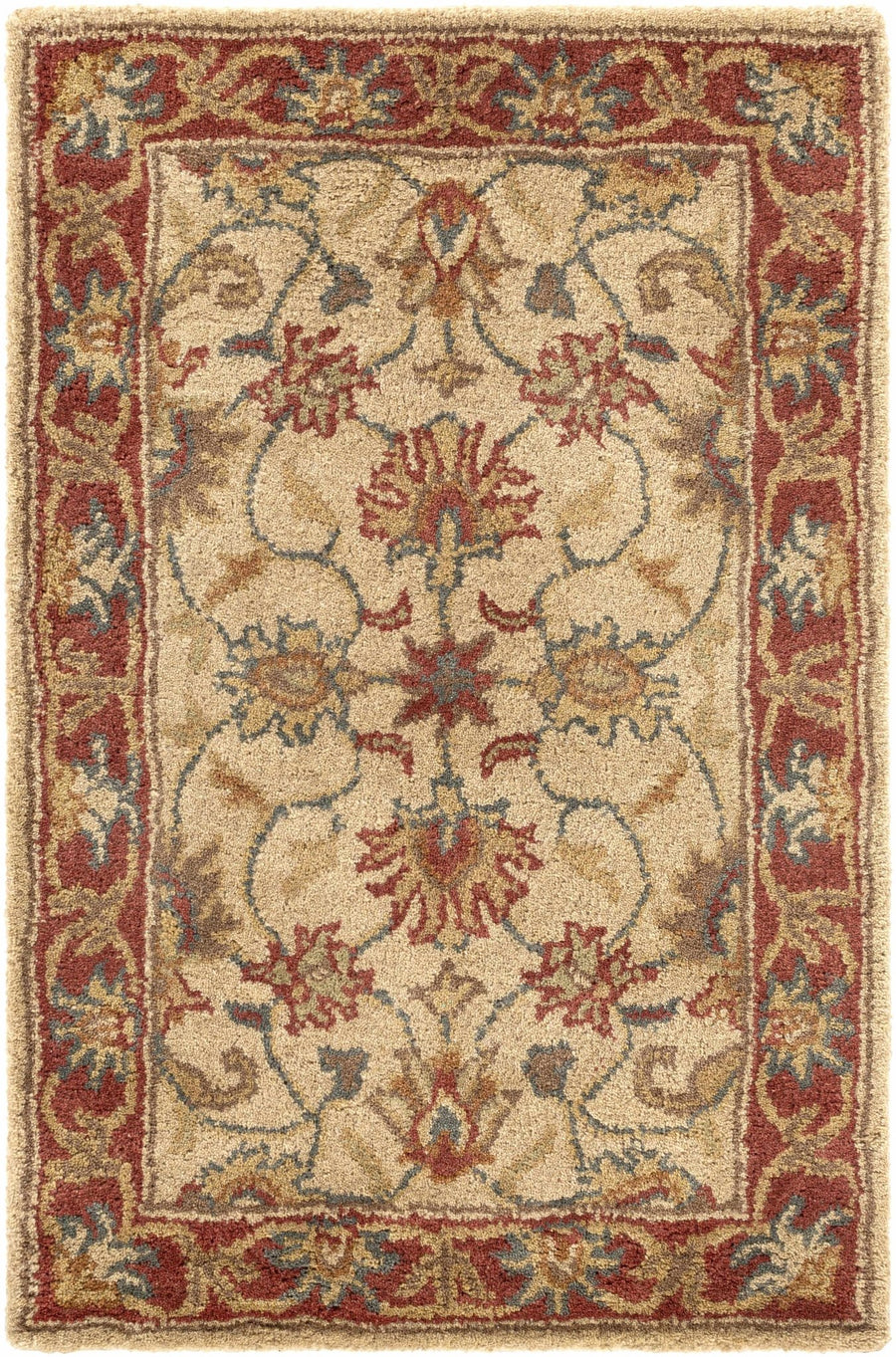 Dresher Traditional Style Brown & Rust Hand Tufted Wool Rug - The Rug Decor